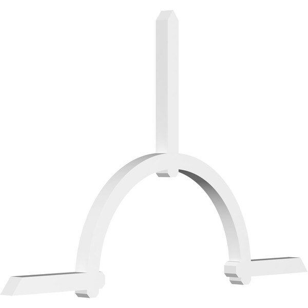 Ekena Millwork Ericson Architectural Grade PVC Gable Bracket, 108"W x 67 1/2"H x 4"D x 4"F, 15/12 Pitch GBP108X68X0404ERI00 - main